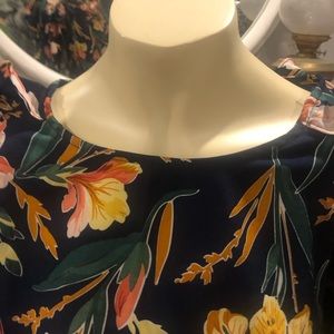 LEONISITA blouse with double ruffled sleeves. NWOT